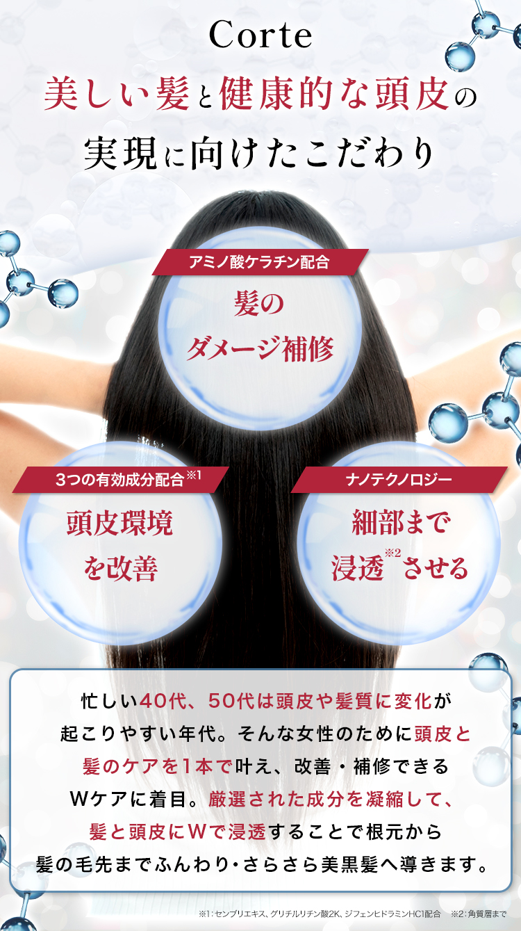 美しい髪と健康的な頭皮の実現に向けたこだわり